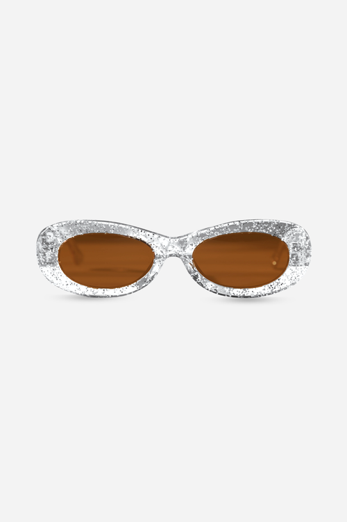 Indy Soho Oval Polarized Sunglasses In Silver