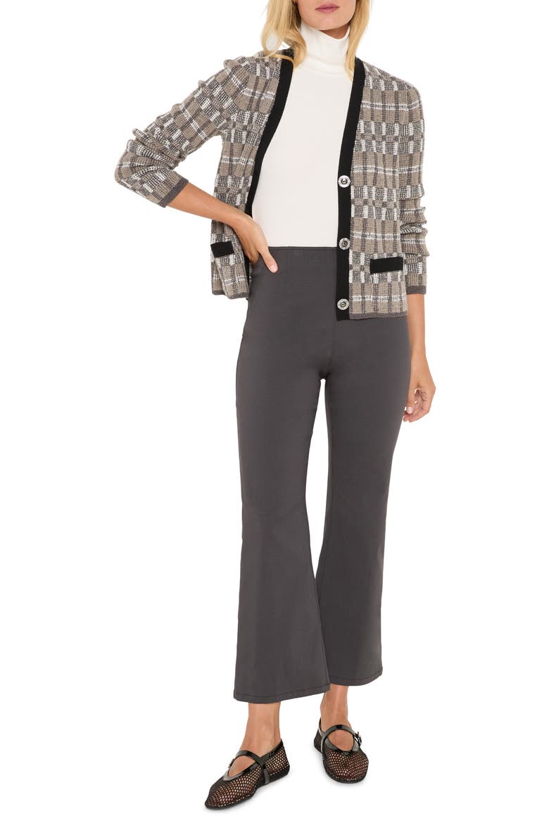 Grid Mix Cardigan, Alternate, color, BLACK MULTI
