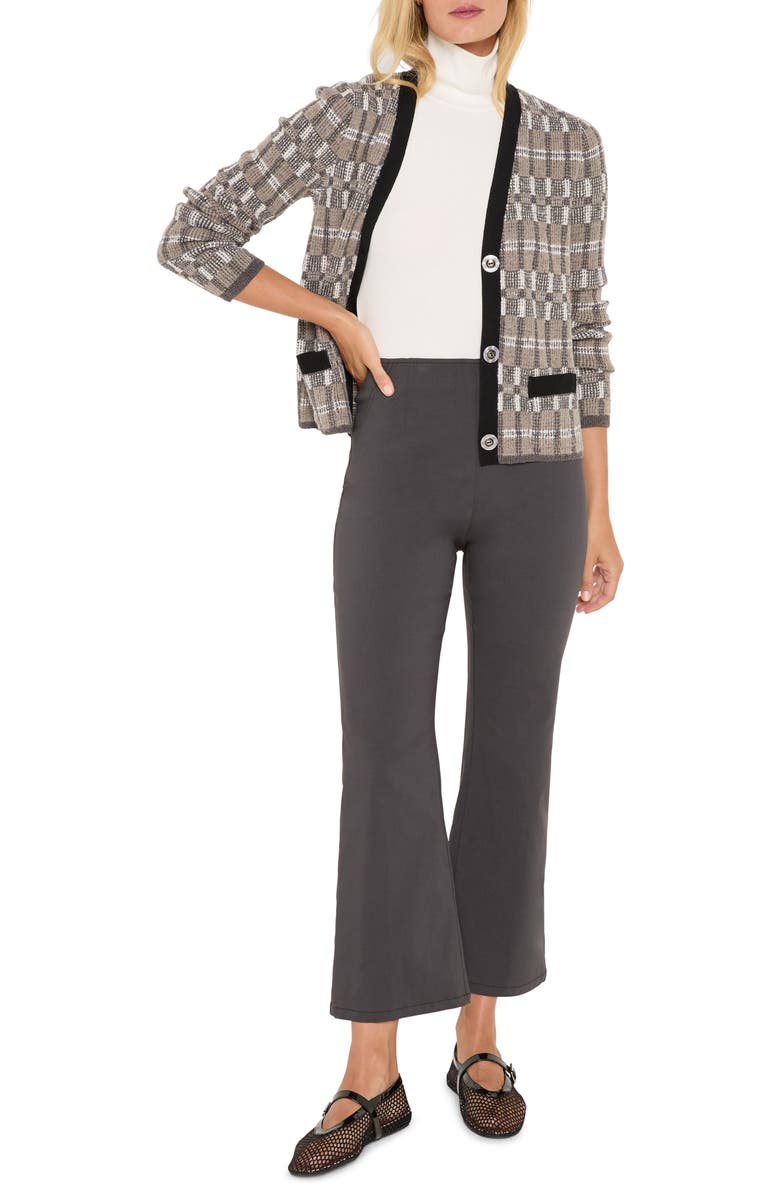 NIC+ZOE Grid Mix Cardigan, Alternate, color, Black Multi
