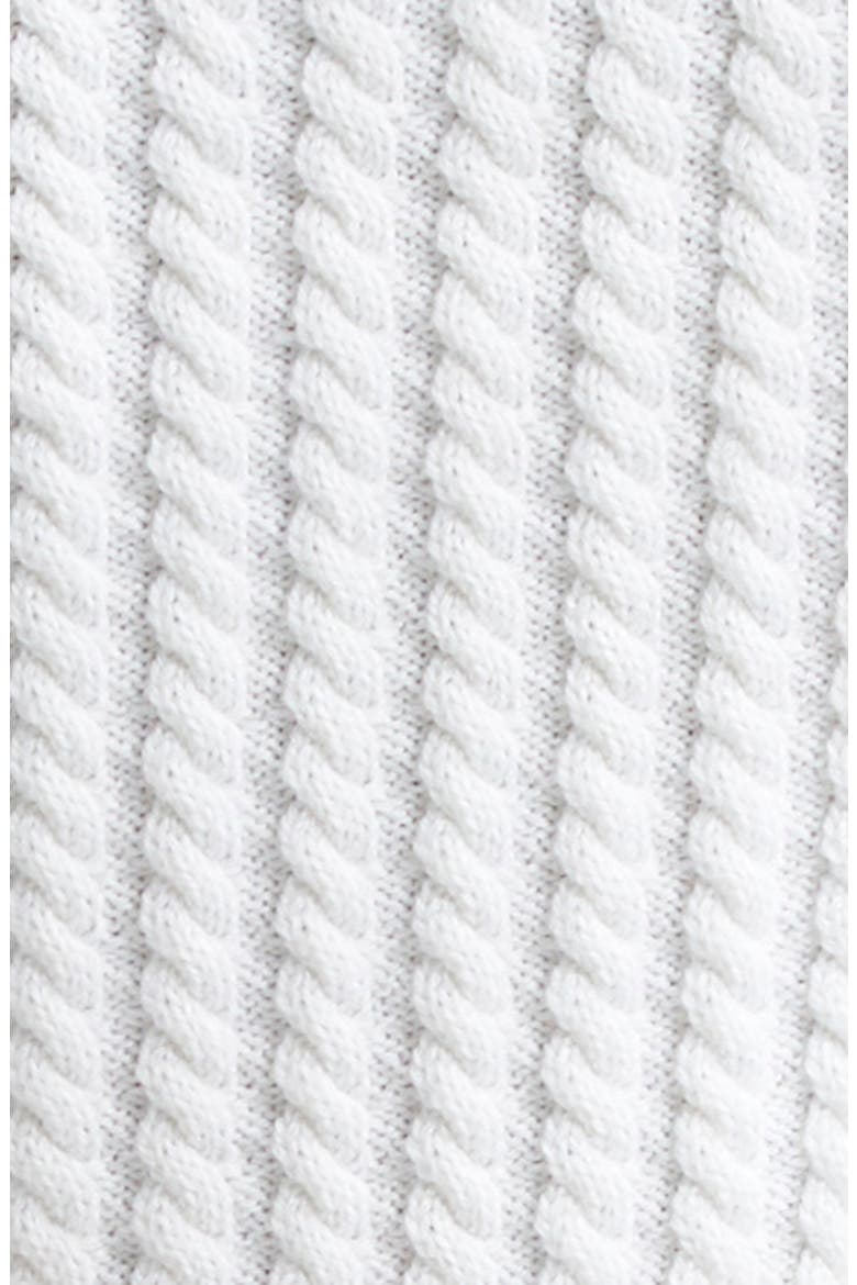 Abbott Short Sleeve Wool Sweater, Alternate, color, SOFT WHITE/ BLACK