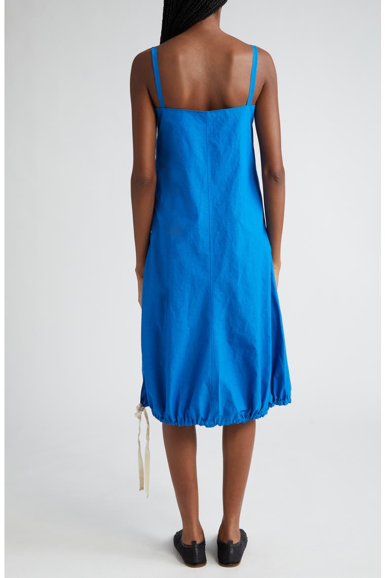 Emelia Square Neck Bubble Hem Cotton Blend Dress, Alternate, color, BLUE
