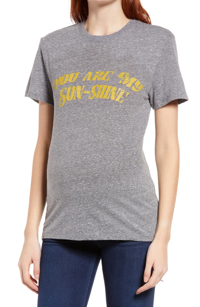Bun Maternity You Are My Son-Shine Jersey Maternity/Nursing Graphic Tee, Main, color, 