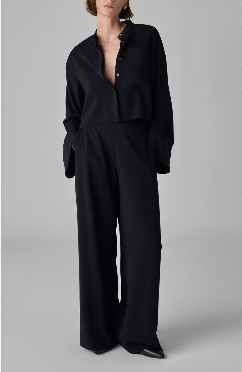 CO Bell Sleeve Blouse in Stretch Crepe, Main, color,