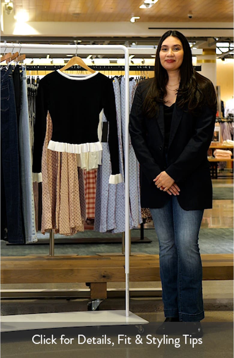 Rib Contrast Ruffle Trim Top, sales video thumbnail