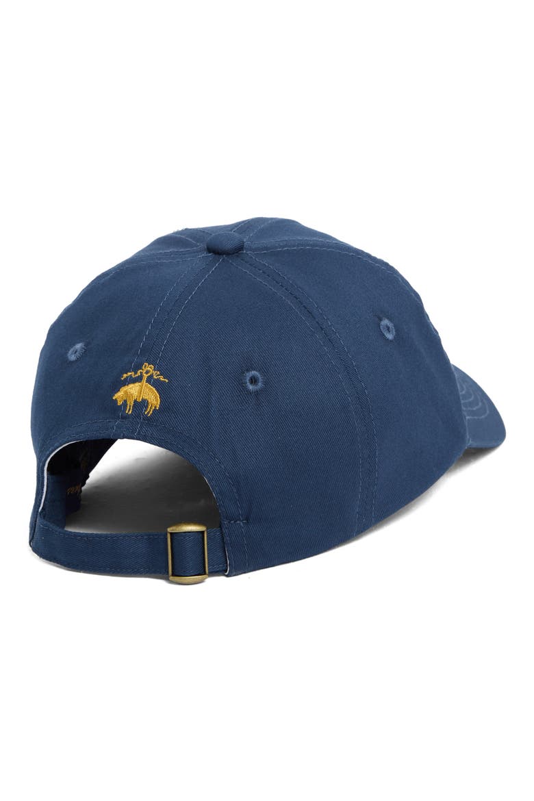 Crest Embroidered Cotton Baseball Hat, Alternate, color, DENIM
