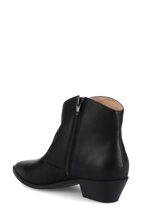 Journee Collection Taliah Western Ankle Boot In Black
