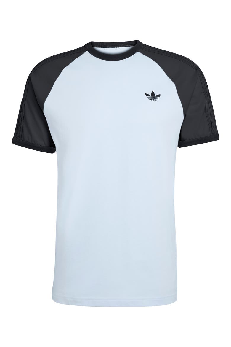 3-Stripes Cotton T-Shirt, Alternate, color, CRYSTAL SKY