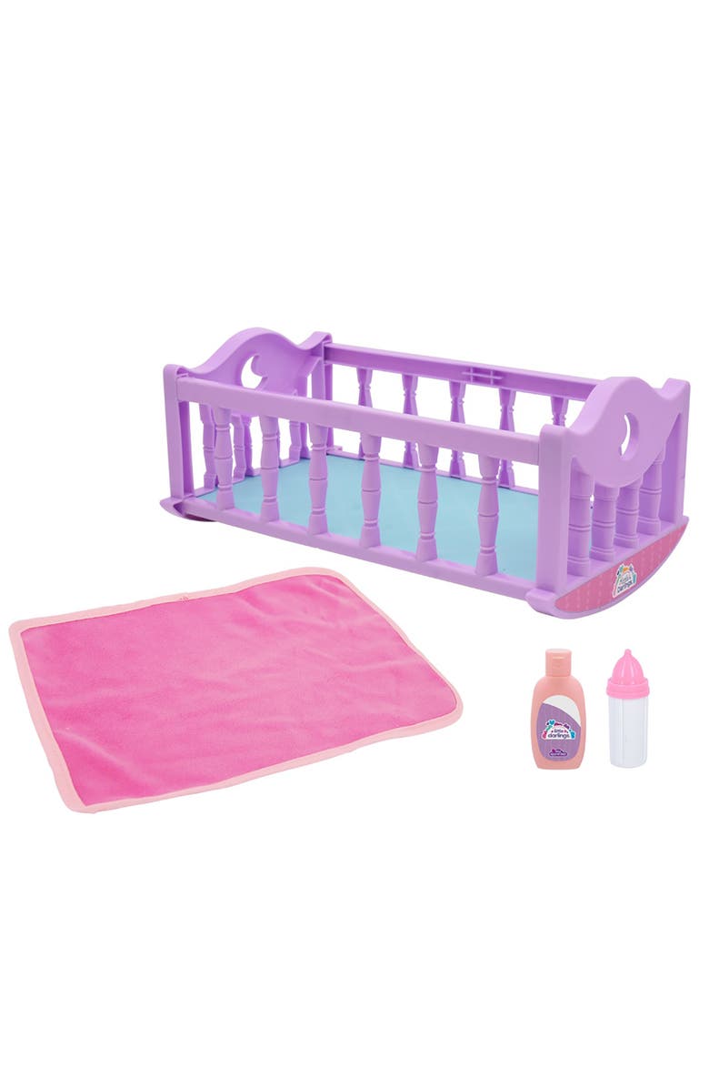 Little Darlings Crib Time Fun 12" Doll Playset, Alternate, color, Multicolored