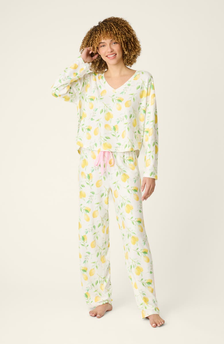 PJ Salvage La Dolce Spritz Long Sleeve Pajama Top, Alternate, color, 