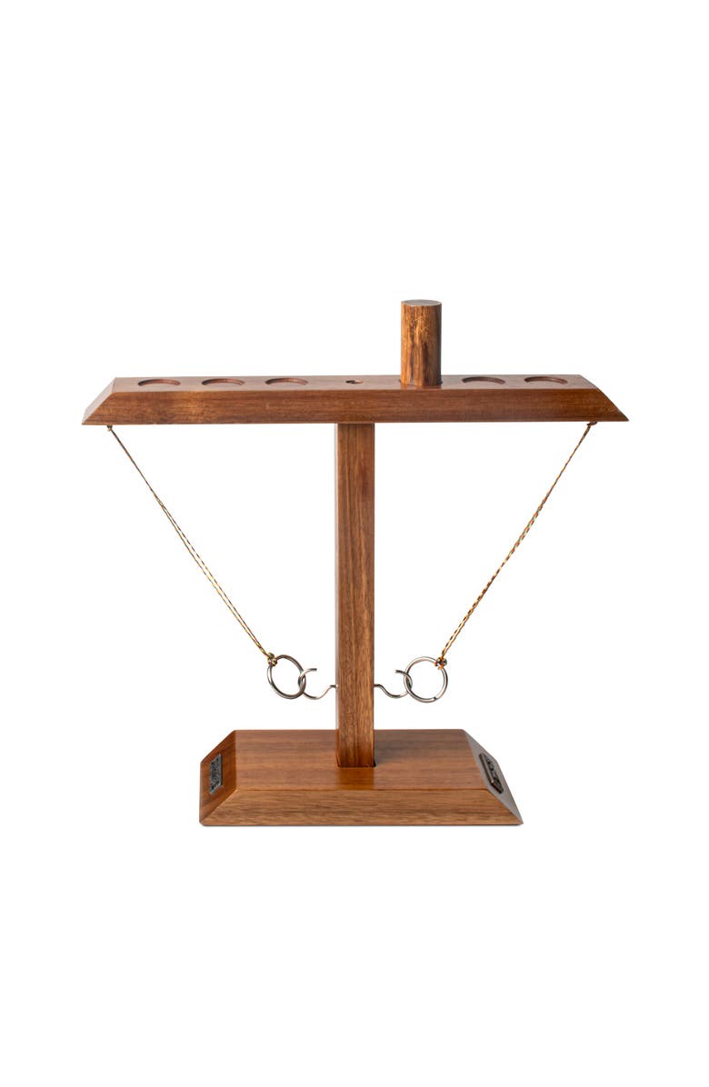 Elakai Acacia Globetrotter Tabletop Hook Ring Game 2 Player, Alternate, color, Natural Wood