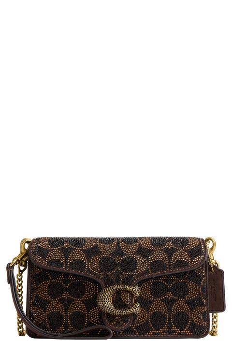 Tabby 19 Crystal Signature Suede Leather Crossbody Bag
