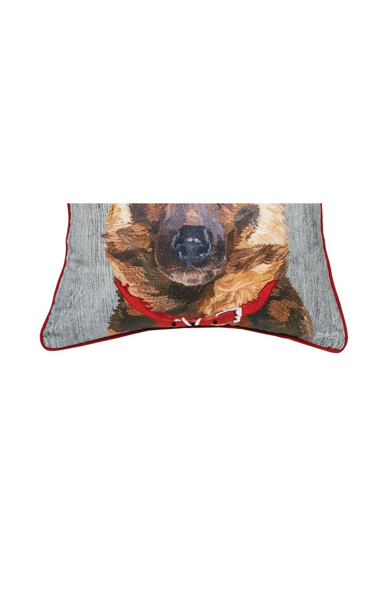 C&F Home Golden Shepherd Dog Christmas Cotton Blend Accent Throw Pillow 18" x 18", Alternate, color, 