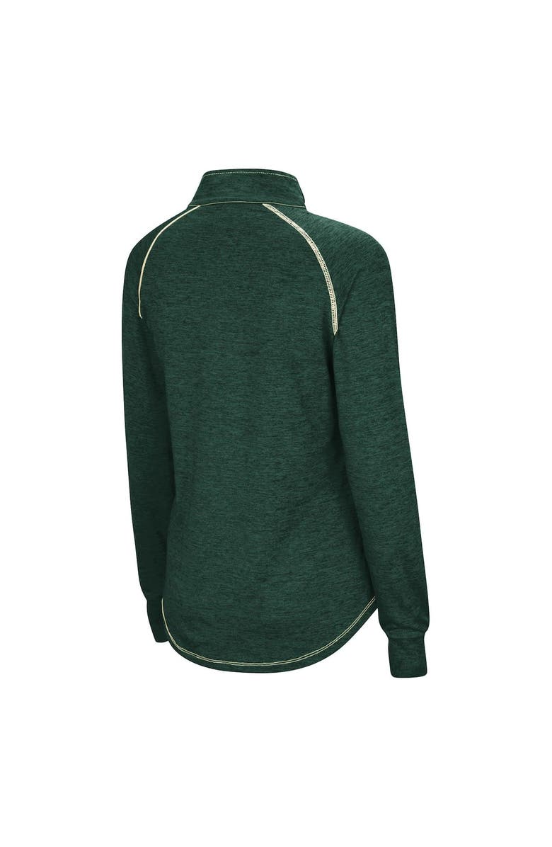 COLOSSEUM Women's Colosseum Heathered Green Colorado State Rams Bikram Raglan Quarter-Zip Jacket, Alternate, color, 