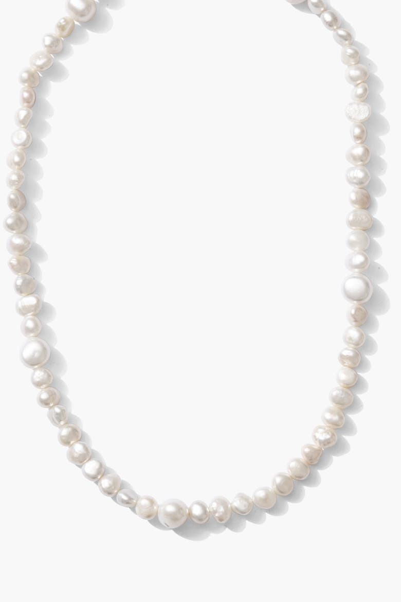 Freshwater Pearl Gold Plated Strand Necklace, Main, color, Metallic Gold