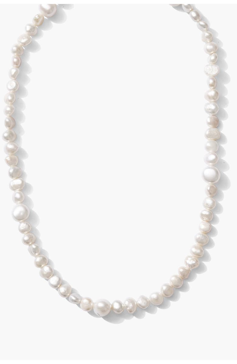Joey Baby Freshwater Pearl Gold Plated Strand Necklace, Main, color, Metallic Gold