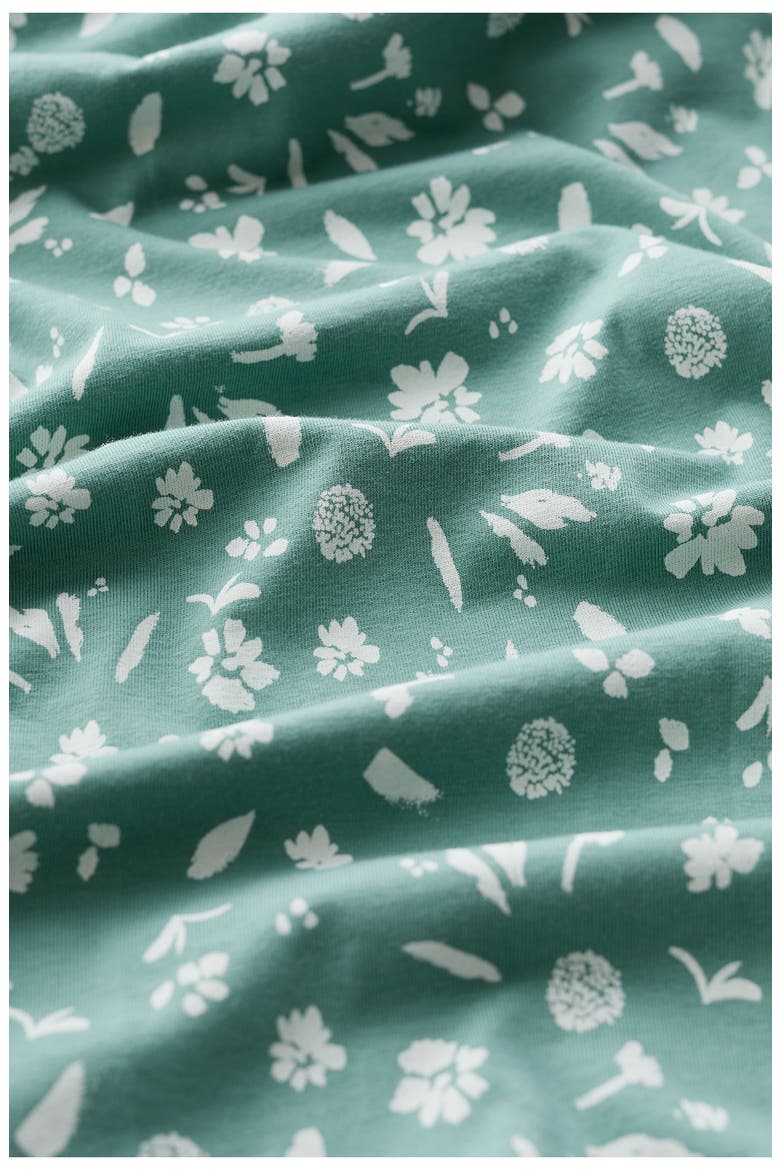 May Apple Floral Stretch Cotton Maxi Dress, Alternate, color, SEA SPRAY FLORAL SARDINE