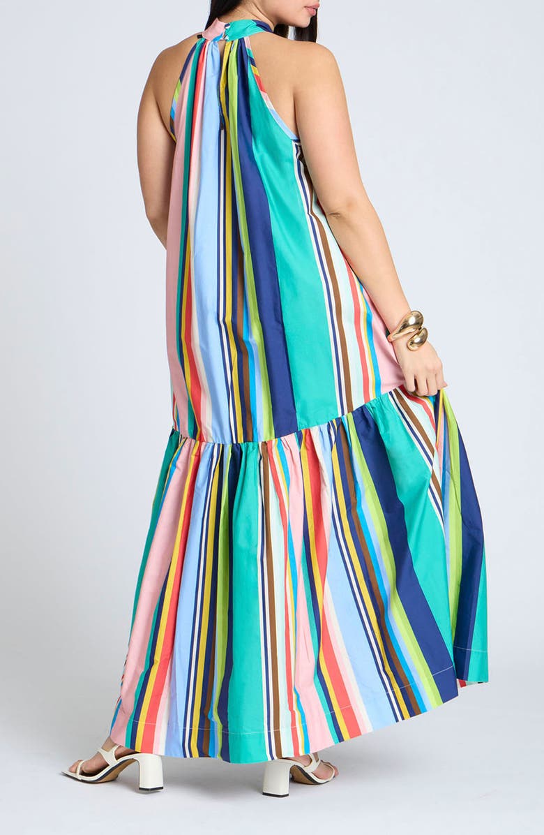 ELOQUII Stripe Trapeze Dress, Alternate, color,