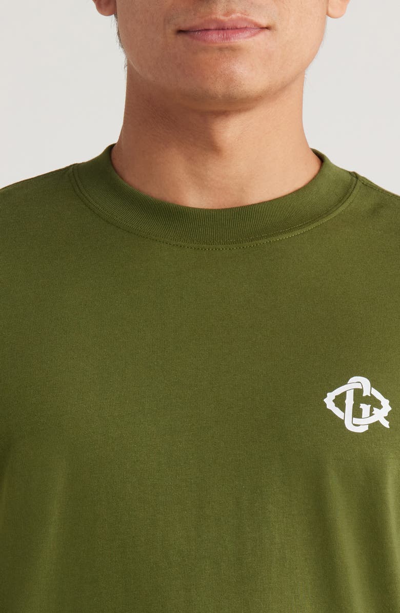 Quiet Golf Old Timers Logo Graphic T-Shirt, Alternate, color, Olive