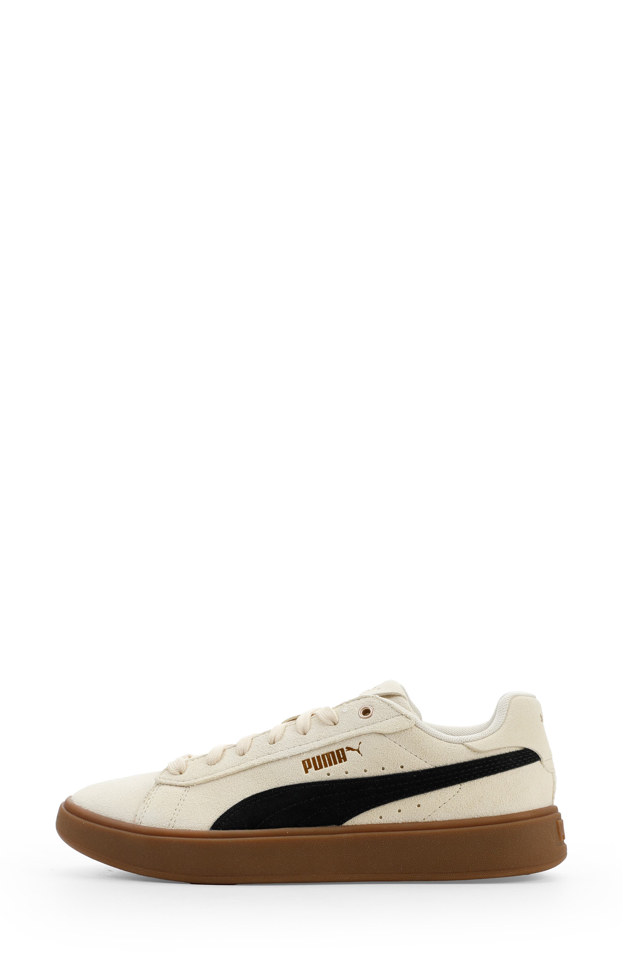 PUMA Aveline Sneaker, Alternate, color, Alpine Snow/ Black/ Gold