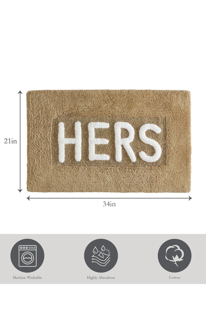 Jean Pierre New York Hers Bath Mat, Alternate, color, Linen