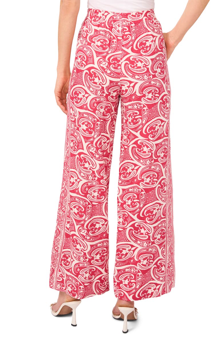 1.STATE Smocked Waist Wide Leg Pants, Alternate, color, Magenta