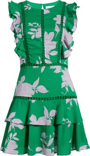 SUGARLIPS Zama Floral Ruffle Minidress