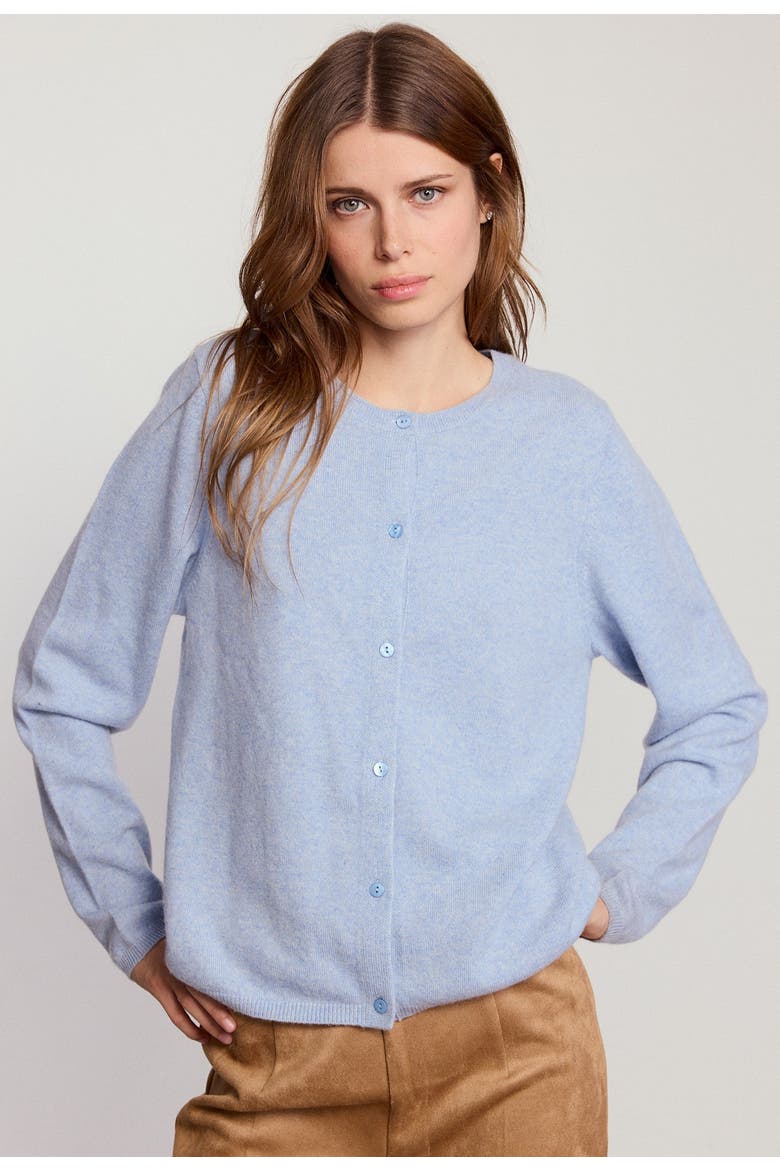 The Cashmere Crew Sweater, Alternate, color, Heather Blue