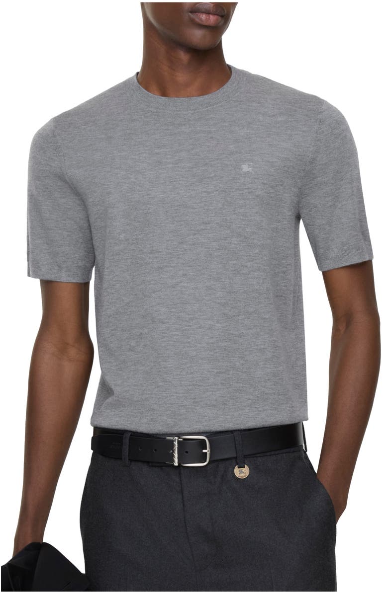 Burberry Cashmere Top, Main, color, Mid Grey Melange