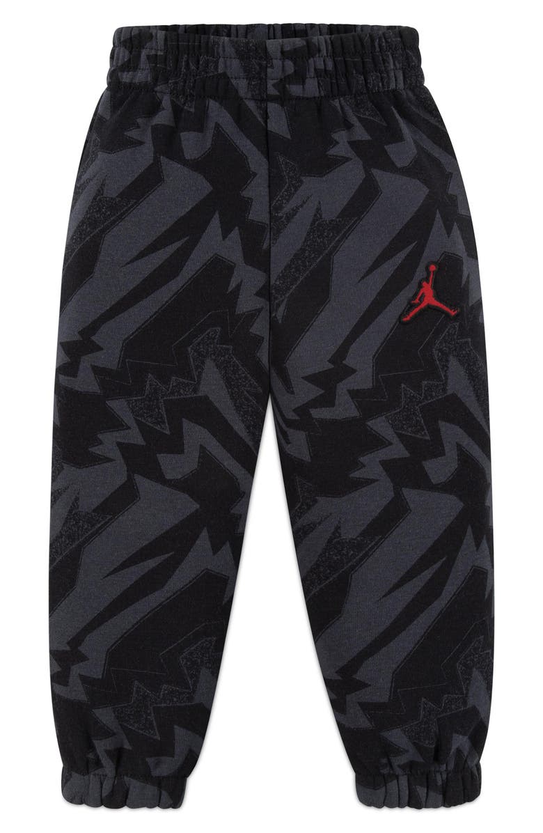 Jordan Kids' Essentials Allover Print Fleece Joggers, Alternate, color, Black