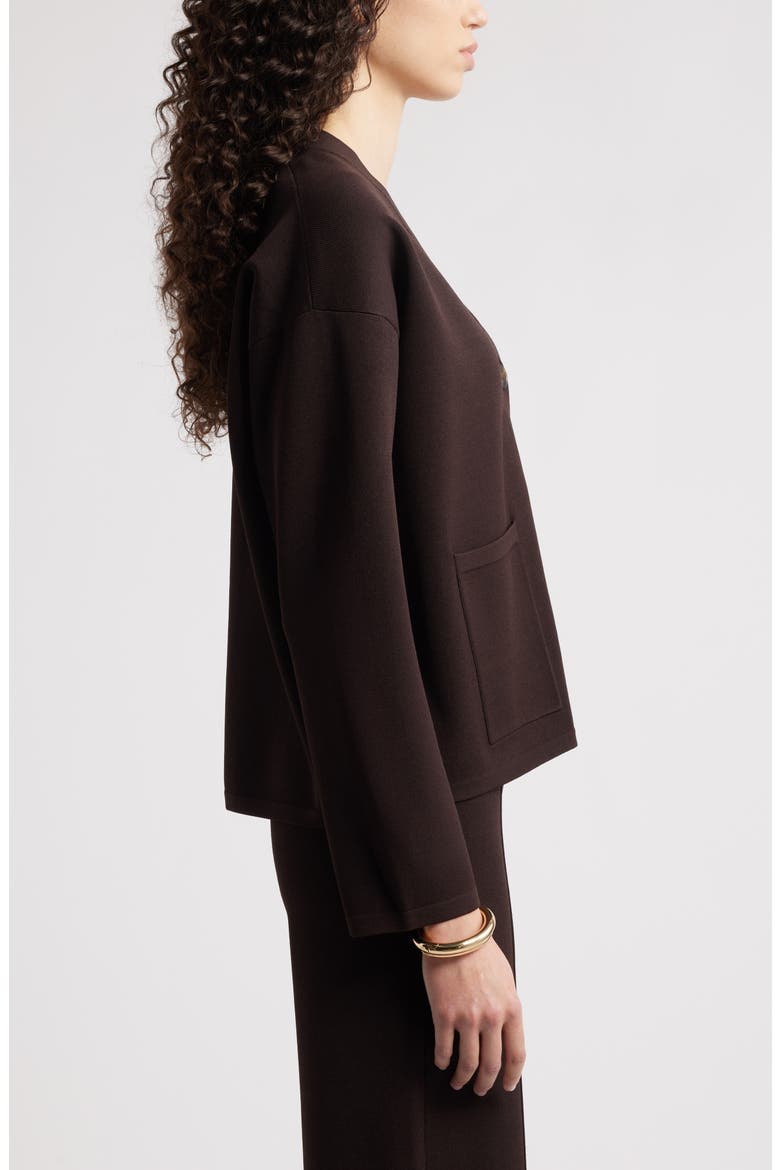 V-Neck Cardigan, Alternate, color, BROWN GANACHE