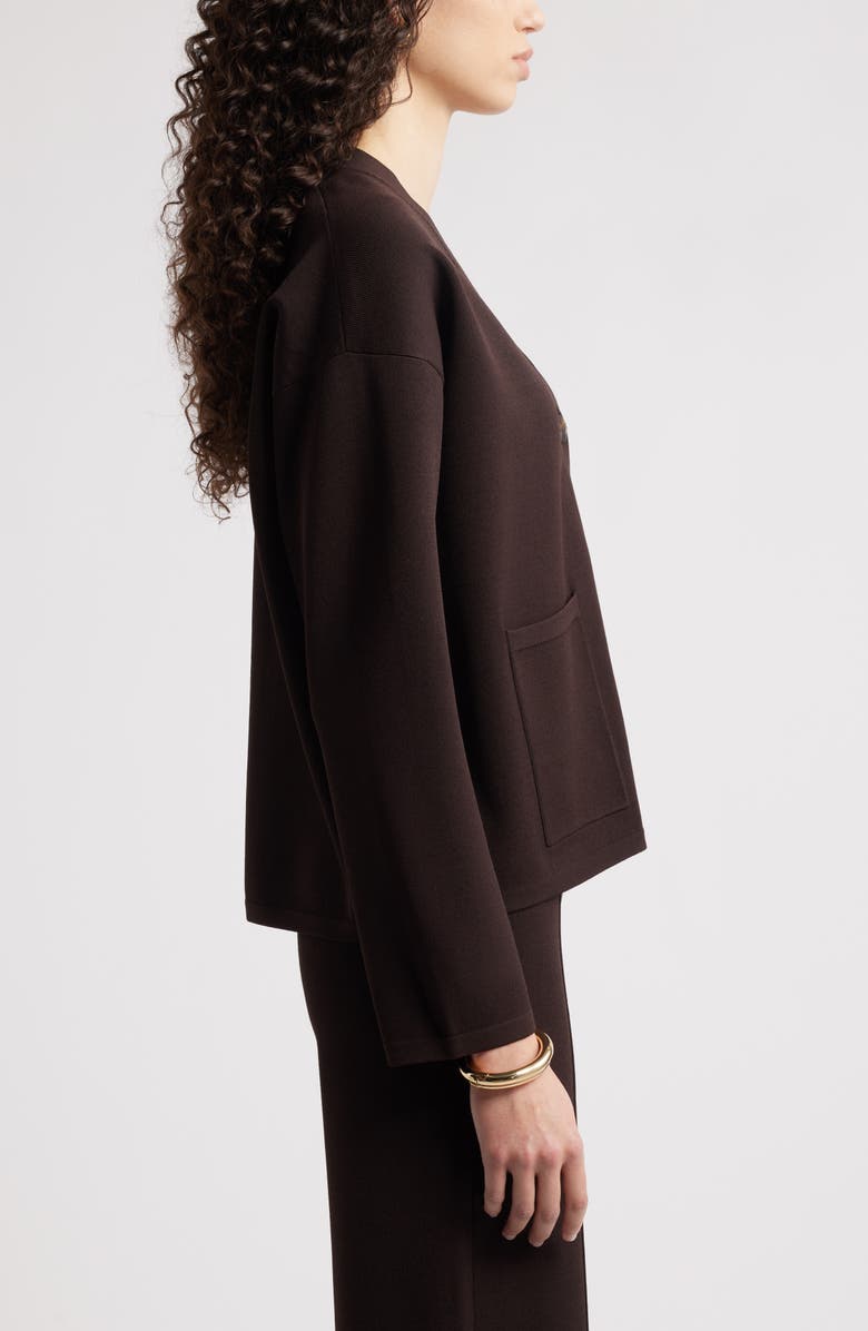 Nordstrom V-Neck Cardigan, Alternate, color, Brown Ganache