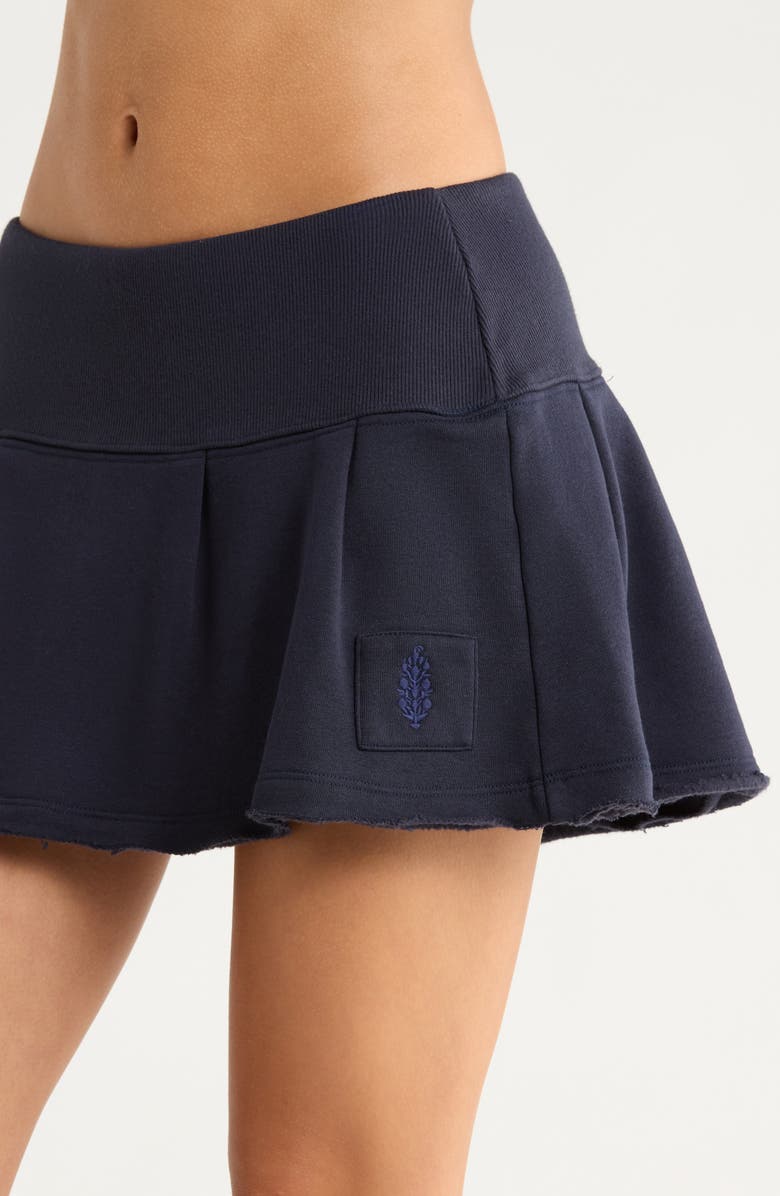Free People FP Movement Sprint to the Finish Cotton Blend Fleece Hoodie & Miniskirt Set, Alternate, color, Midnight Navy