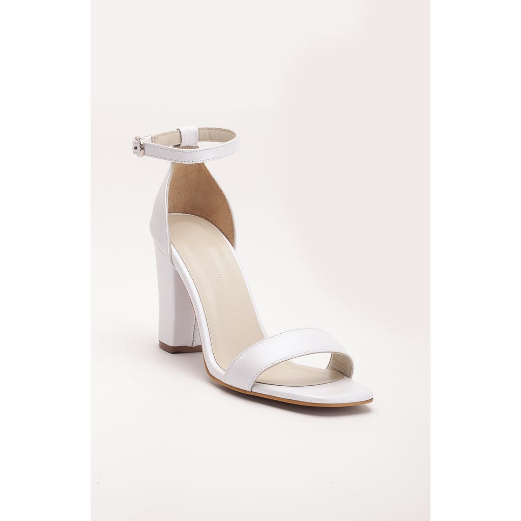 Forever & Always Shoes Jana Bridal Leather Sandal In Ivory Leather