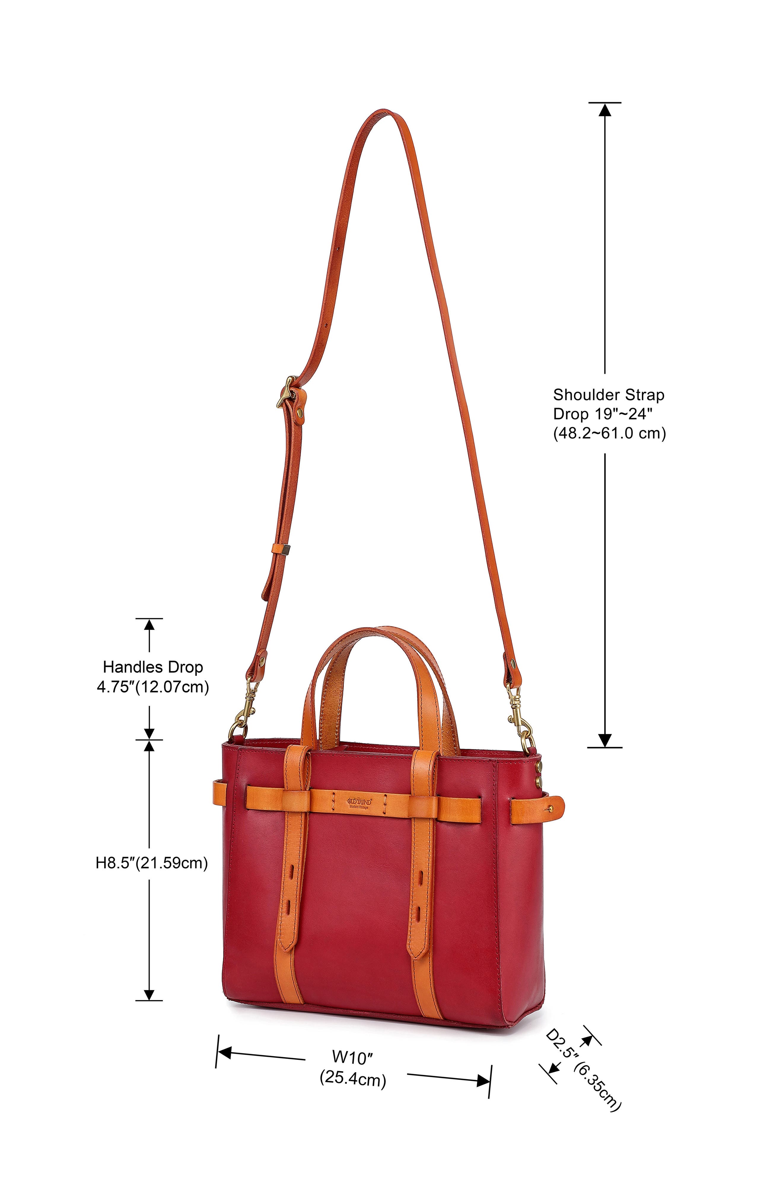 Westland Leather Mini Tote, Alternate, color, RED