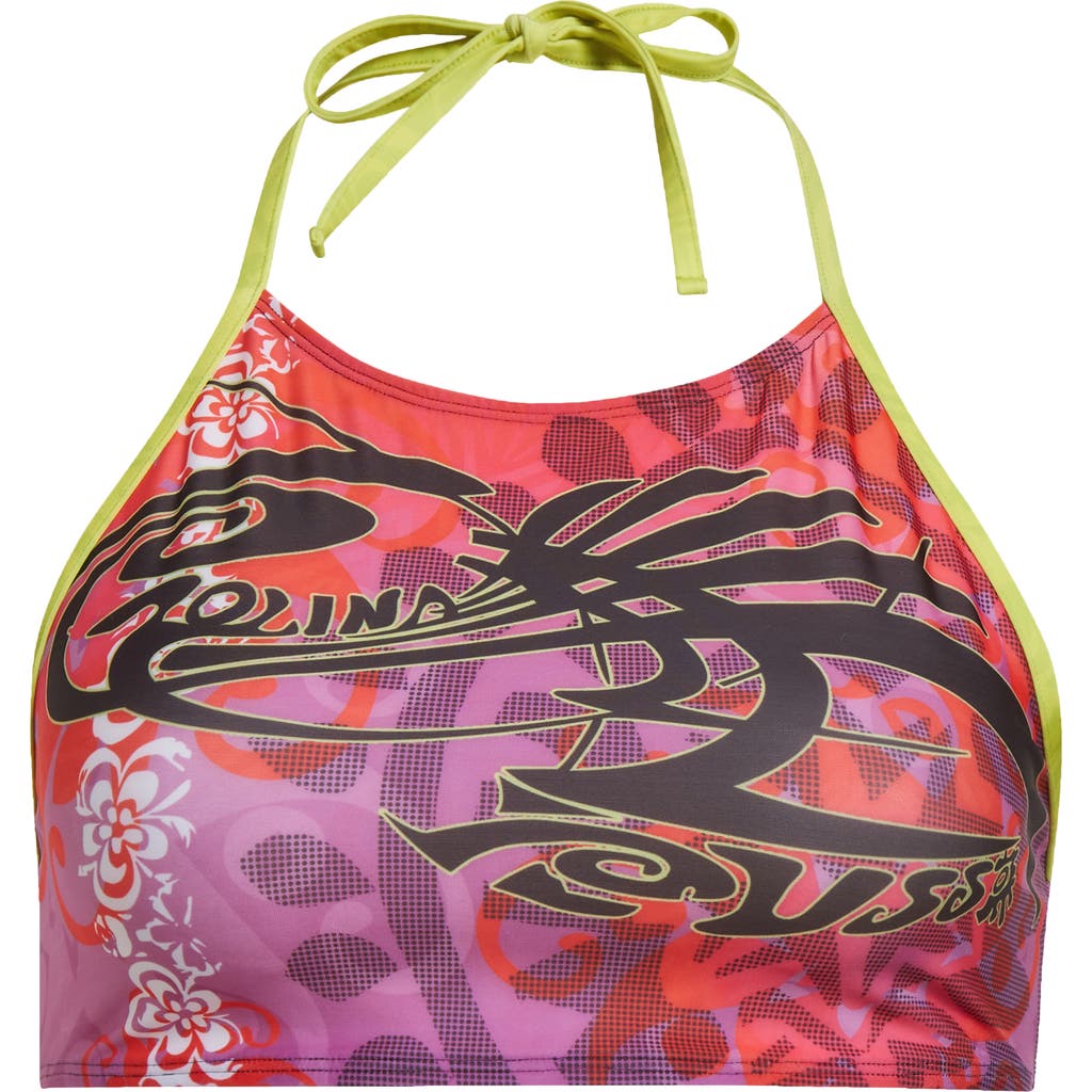 Paolina Russo Halter Tankini Top In Cherry