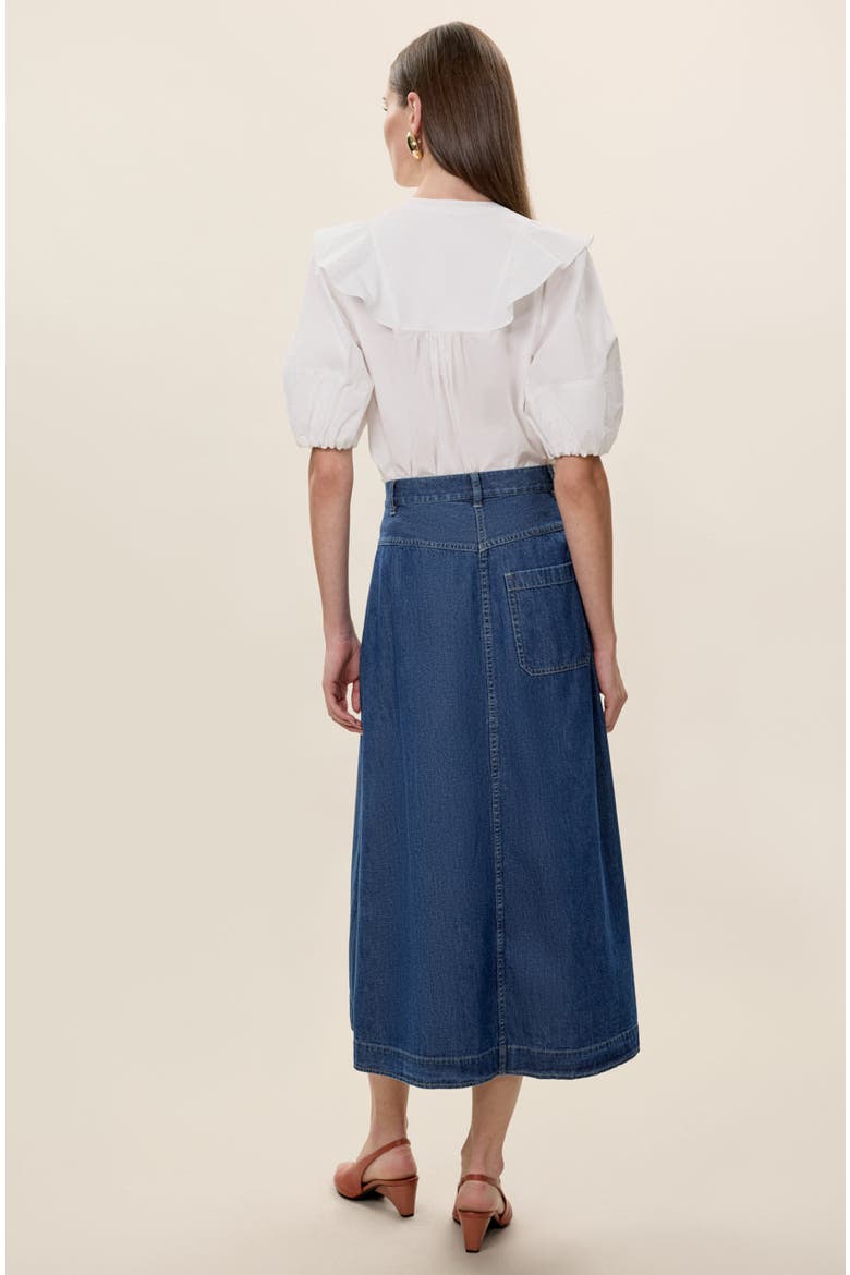 Edith Denim Skirt, Alternate, color, Edith Indigo