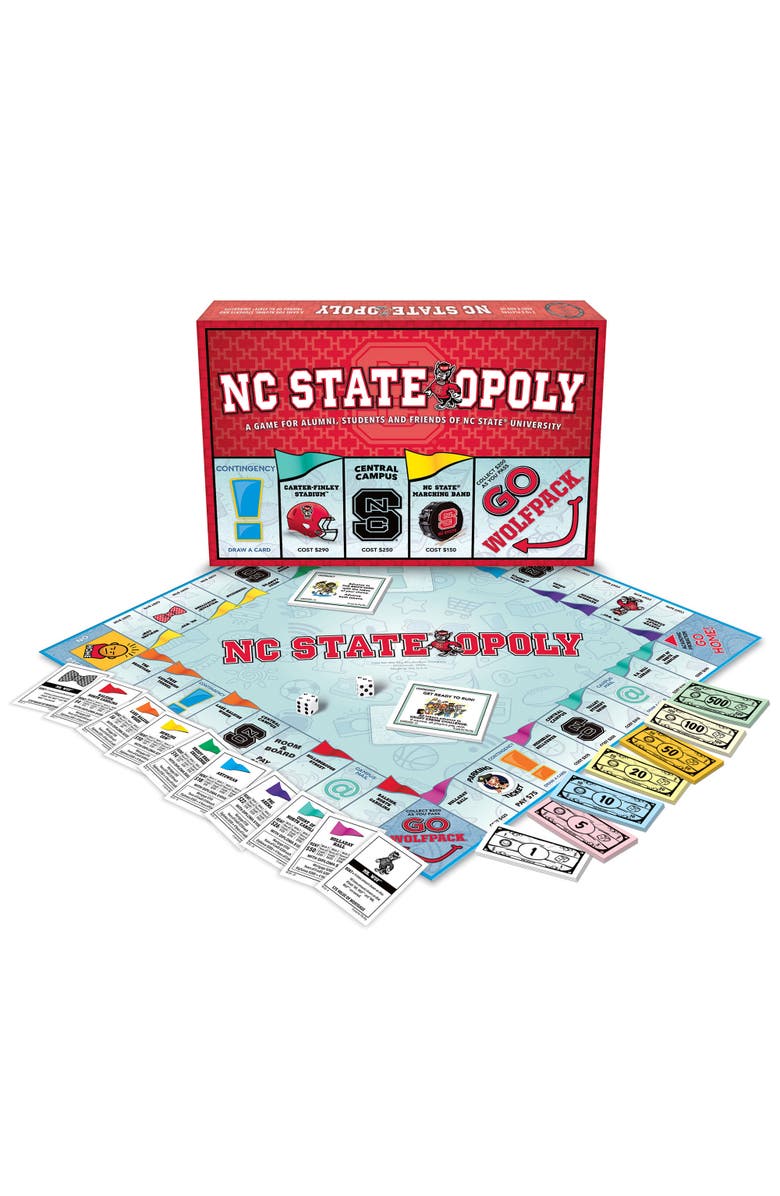 Late for the Sky Nc Stateopoly Themed Family Board Game, Alternate, color, Multicolored