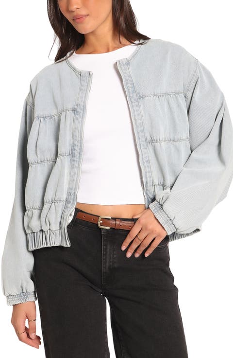 Gretal Denim Bomber Jacket
