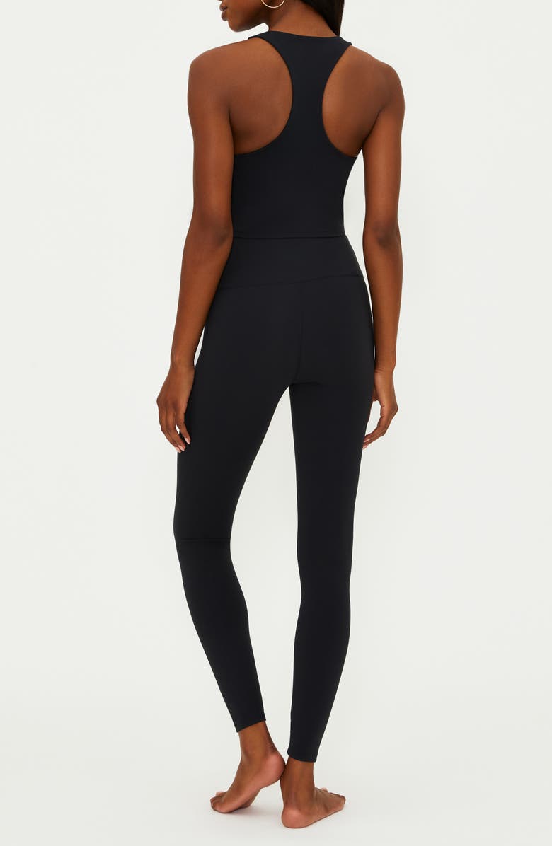 Beach Riot Yara Racerback Crop Top, Alternate, color, Black