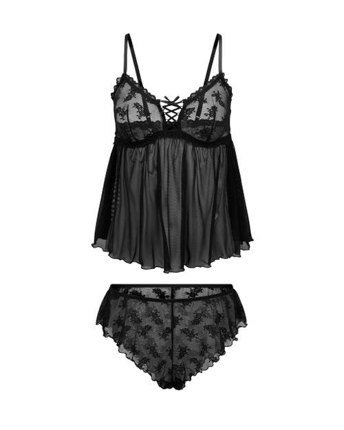 ADORE ME ADORE ME SERAPHINA CAMI & FLUTTER SHORTS SET LINGERIE