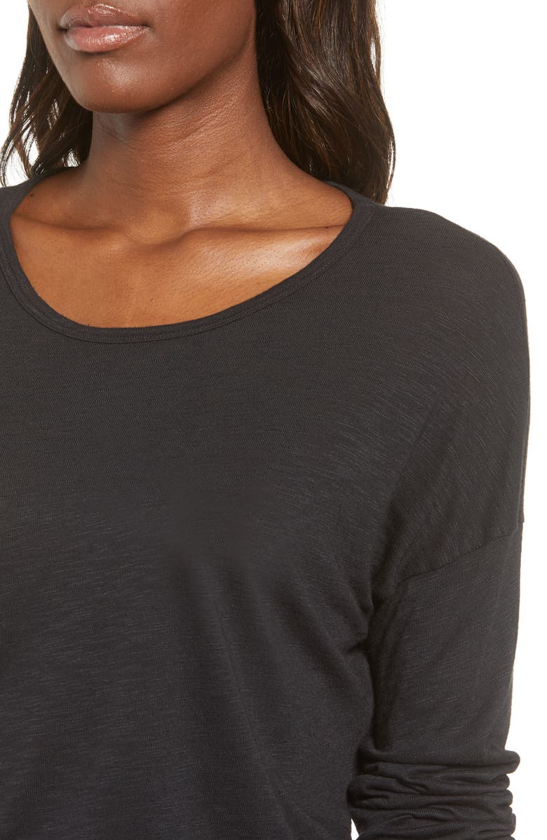 Splendid Crewneck Slub Jersey Tee, Alternate, color, Black