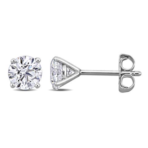 1 CTW Lab-Grown Diamond Stud Earrings Platinum