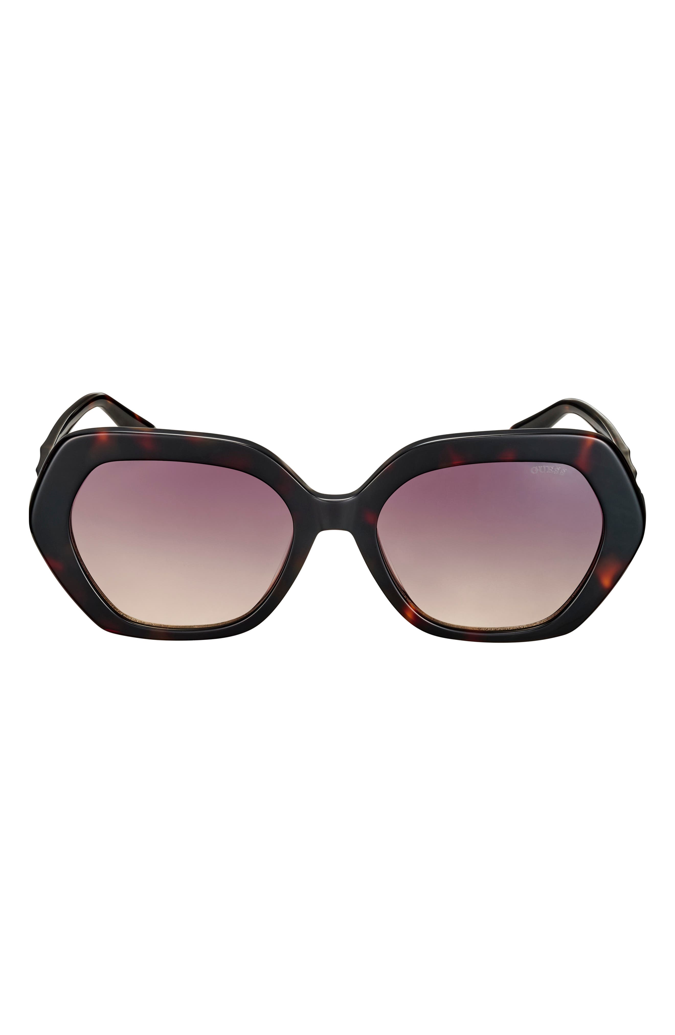 GUESS 55mm Gradient Round Sunglasses