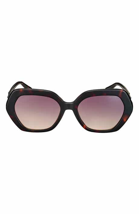 GUESS 55mm Gradient Round Sunglasses