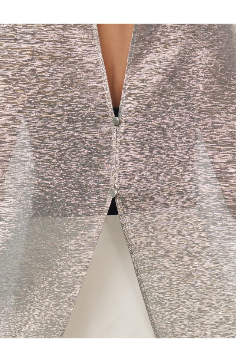 Alas Metallic Silk Blend Party Cape, Alternate, color, Metalic