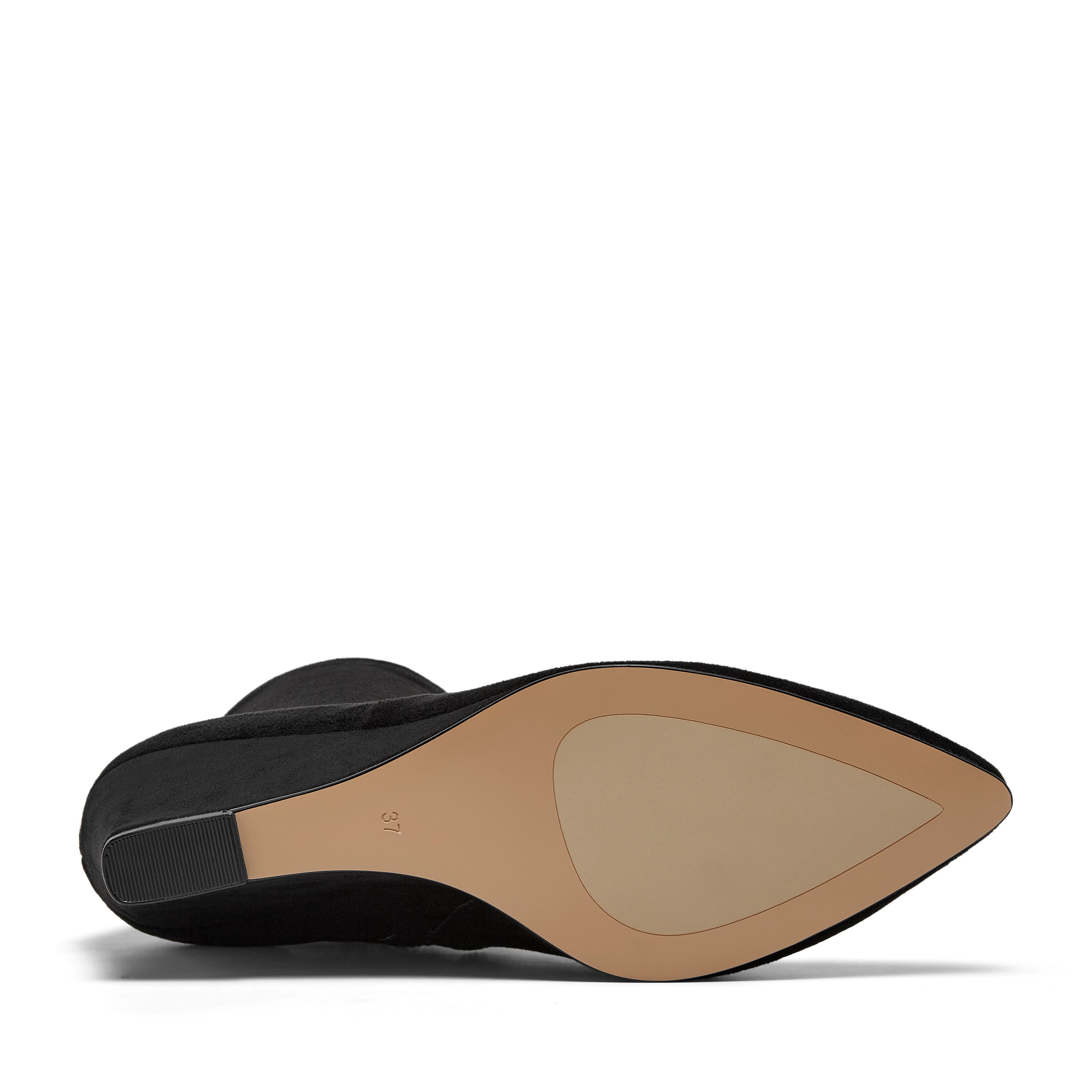 Cozama Wedge Bootie, Alternate, color, Black Stretch Microsuede