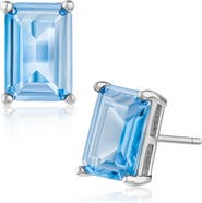 CZ by Kenneth Jay Lane Emerald Cut Cubic Zirconia Stud Earrings