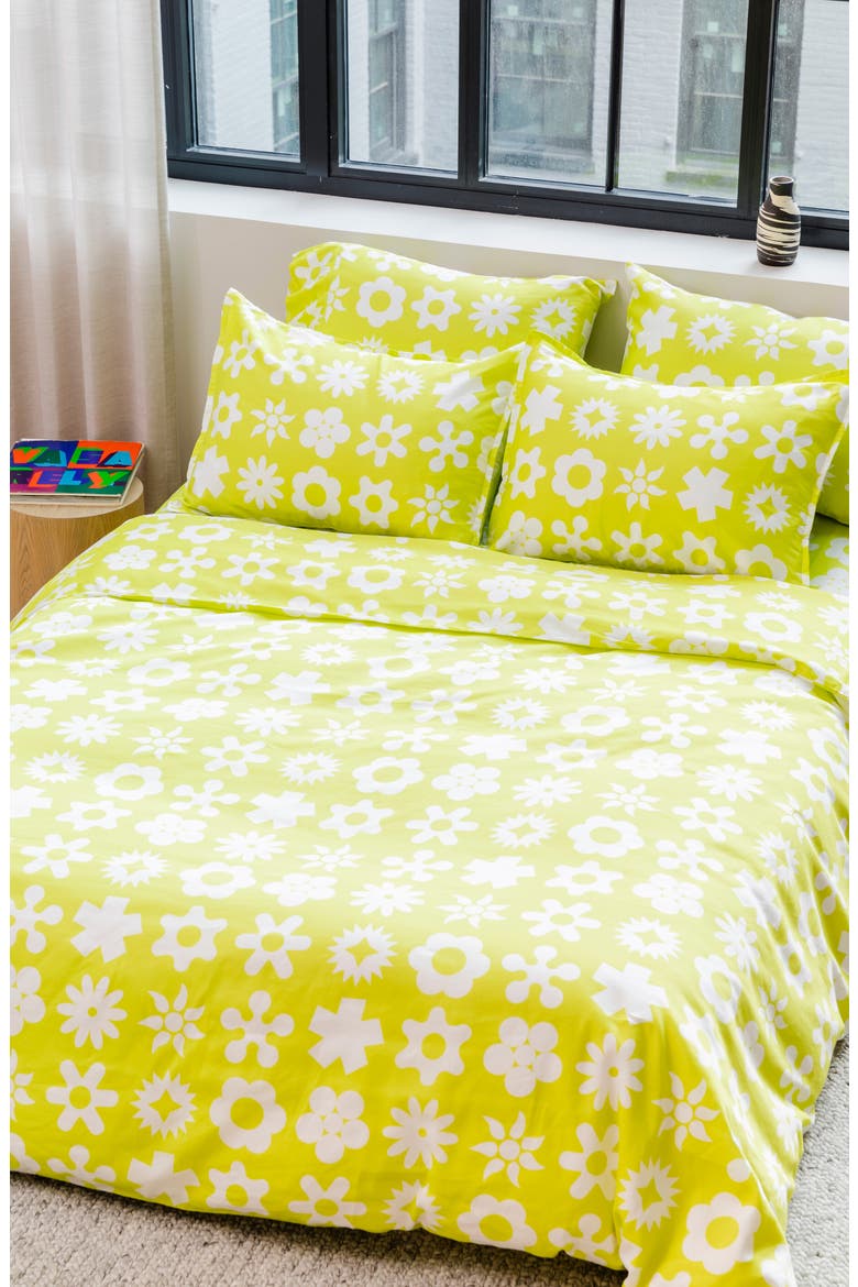 Wingdings Duvet Cover & Shams Set, Alternate, color, YELLOW