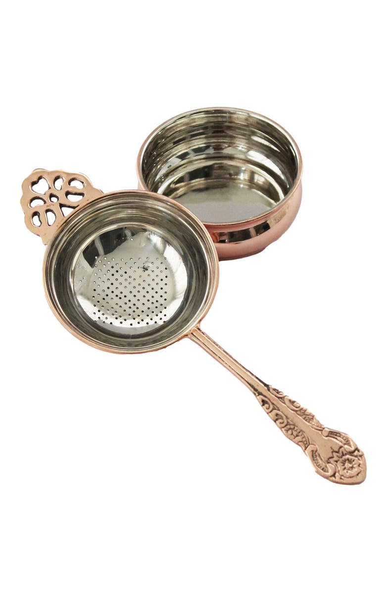 Coppermill Kitchen Vintage Inspired French Copper Tea Strainer, Alternate, color, Copper