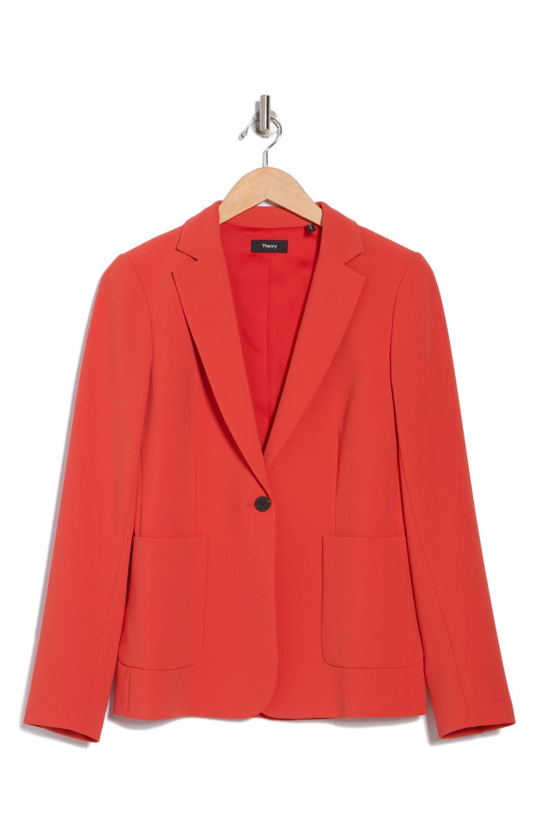 Theory Gabrielle Modern Fit Blazer, Alternate, color, Poppy